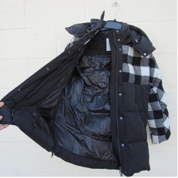 Woolrich John Rich & Bros Buffalo Check Water Repellent Puffy Down Coat Jacket - Picture 5 of 9